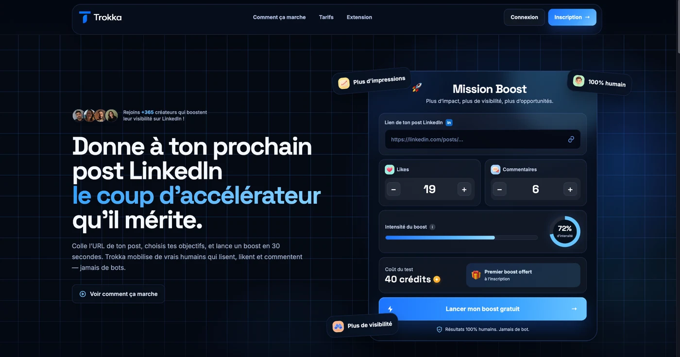 Aperçu du site Trokka